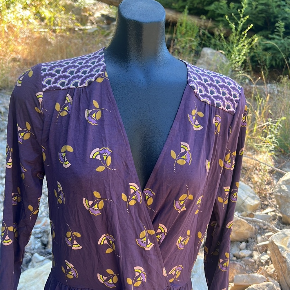 Boden NWOT Fun Colorful Floral print Flattering Style midi 3/4 sleeve sz 10L